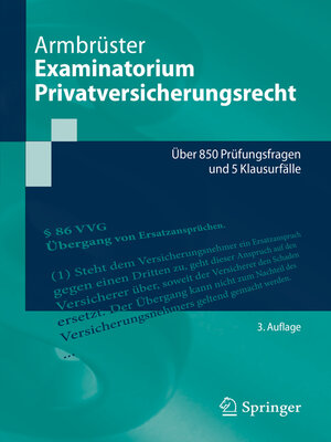 cover image of Examinatorium Privatversicherungsrecht
